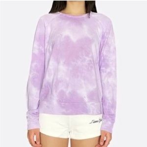Sundry Lavender Tie Dye Pullover Sweatshirt 3 Large